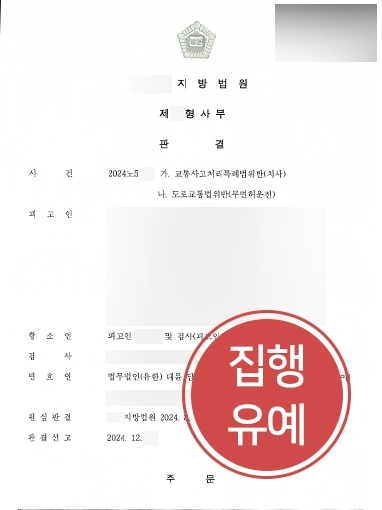 대구교통사고변호사 | 교통사망사고 발생시킨 의뢰인, 집행유예로 실형 방어